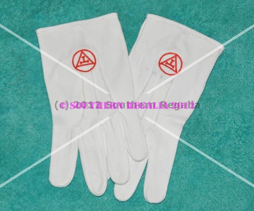 White Gloves - Triple Tau Motif (Extra Large) - Click Image to Close